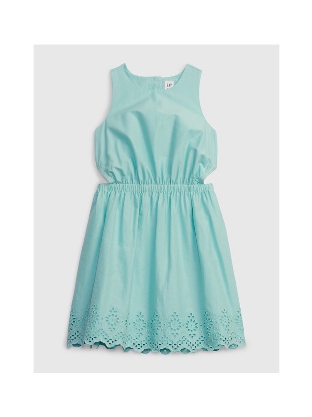 GAP Kids | Eyelet Cutout Sleeveless Dress Aqua Girls  Medium